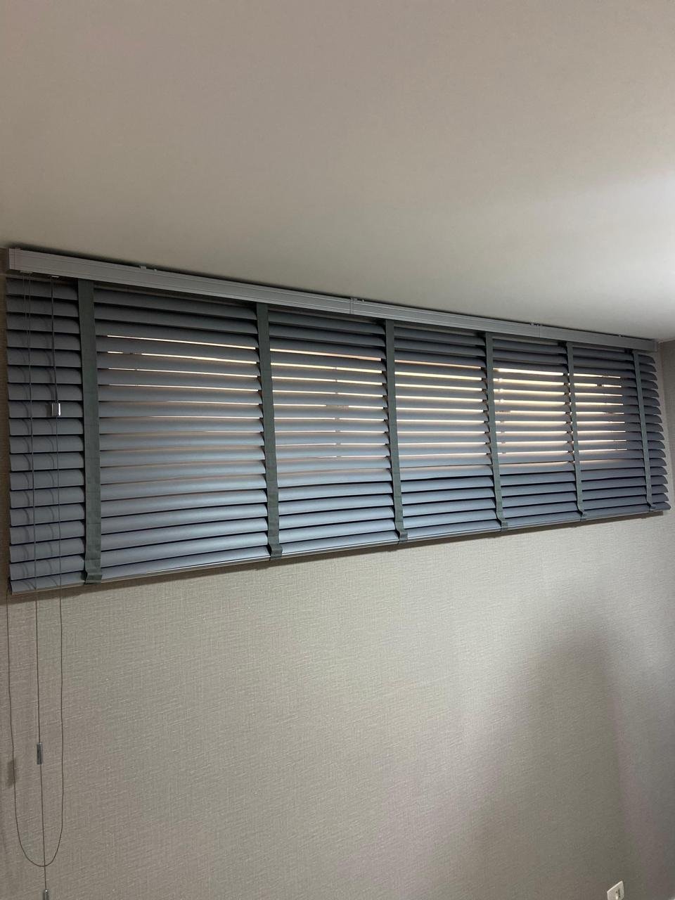 Sala com persiana plissada