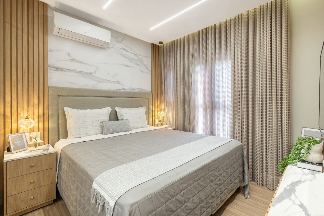 Persiana horizontal cinza